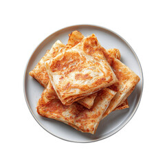 Delicious roti prata and roti canai flatbread transparent background indian bread for culinary inspiration