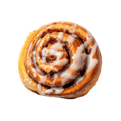 Fototapeta premium Cinnamon roll on transpart background