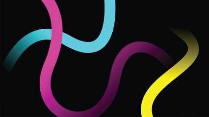 Obraz premium colorful gradient line on black background