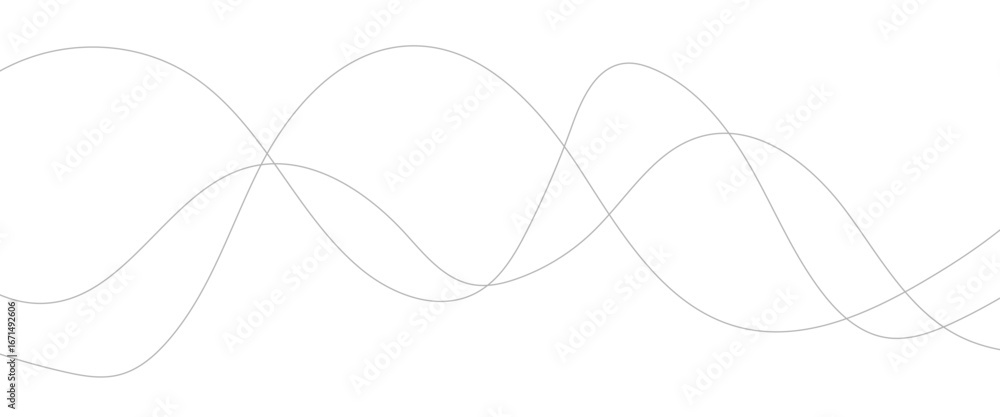 Poster thin wavy line abstract background. abstract black lines wave curve motion on white background. vect