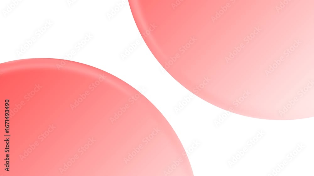 Poster two abstract pink shapes with soft gradients are positioned diagonally on a clean white background, 