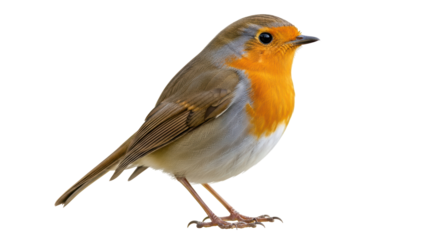 Isolated European Robin Perched