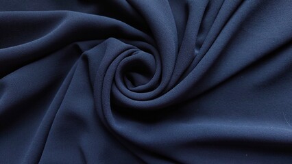 Fototapeta premium Navy fabric texture background, navy fabric with soft texture