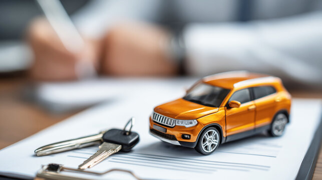 Elektro SUV in orange - Symbolbild f&uuml;r Autokauf