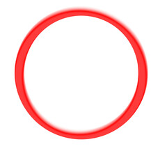 Artistic Red 3D Ellipse Circle Icon Modern Isolated Design PNG Vector Clipart Glossy Unique Graphic Stylish Background
