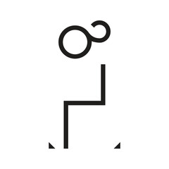 Abstract Figure with Infinity Symbol Minimalist Person Icon Design