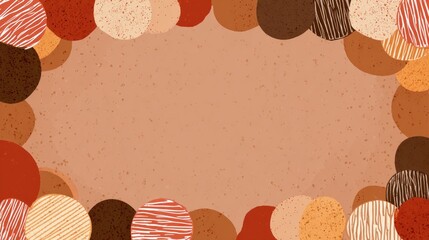 Minimalist museum event banner with ancient pottery pattern on sandy background