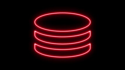 Glowing neon Dollar coin Bundle icon animation, currency symbol , Financial developments icon animation. Neon line Financial growth dollar coin icon animation. Increasing revenue concept