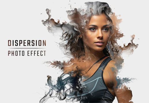 Smoke Dispersion Photo Effect Mockup