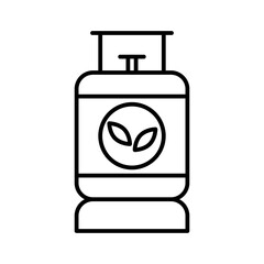 biogas line icon with editable stroke