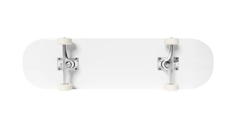White blank skateboard isolated on transparent background. 3D rendering © sdecoret