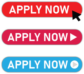 Apply now buttons design for web services application.