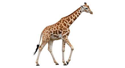 Isolated Giraffe Walking