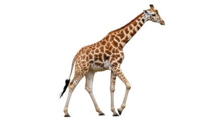 Isolated Giraffe Walking