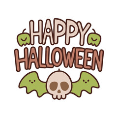 Happy Halloween Spooky Nighttime Scene Horizontal Background