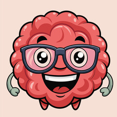design logo icon vector cartoon mascot funny brain