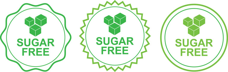Sugar Free Symbols for Organic Food and Beverage Products