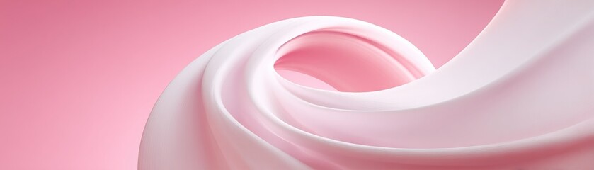 Soft Pink Wave Fabric on Light Background
