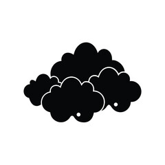 Simple Black Cloud Silhouette Illustration Graphic Design Element
