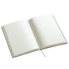open notebook isolated on white