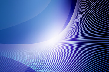 Abstract blue gradient background with glowing light source and elegant flowing lines, creating a dynamic sense of movement