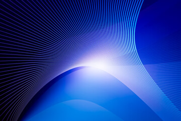 Futuristic digital background with converging blue lines and glowing light, suggesting a high-speed data tunnel

