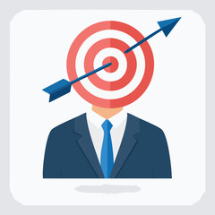 Businessman Target Achieved: Success Icon