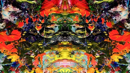 Abstract art background . Hand painting artwork on canvas .