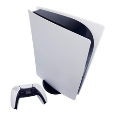 Next generation console and controller on transparent background png © Nofi