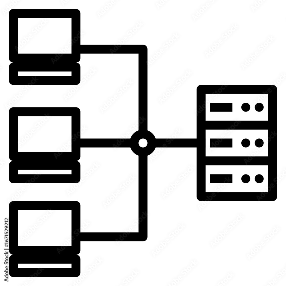 Aufkleber computer network connection icon