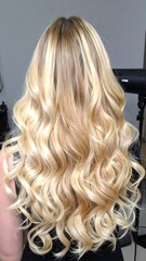 Naklejka premium Blonde, wavy hair