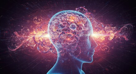 Human brain and artificial intelligence interaction A visualization of the future