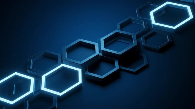 Abstract hexagon shapes design background