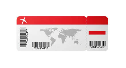 Isolated Airplane Ticket