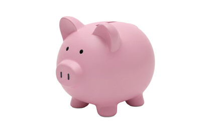 Isolated Pink Piggy Bank