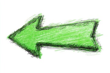 Scribbled Green Arrow