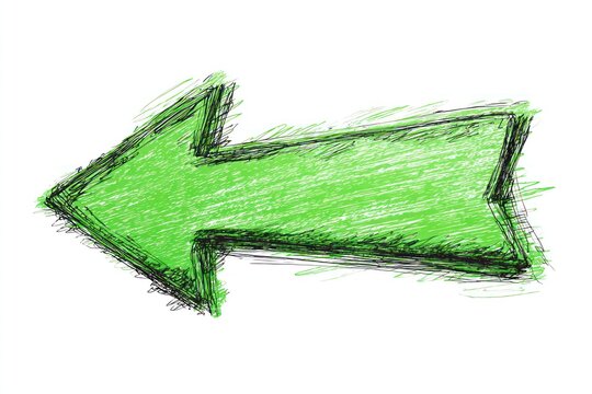 Scribbled Green Arrow