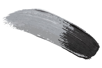 Fototapeta premium Metallic silver and black paint strokes blending on transparent background creating textured design element for luxury packaging and branding and for packaging and label design and for brand visuals..