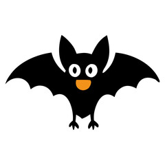 Bat icons and white background. Halloween bat vector.