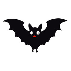 Bat icons and white background. Halloween bat vector.
