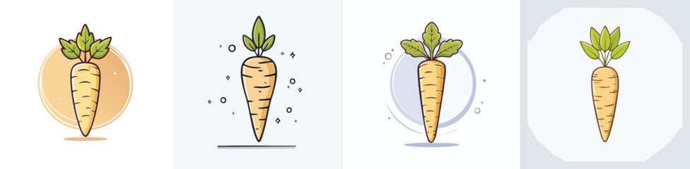 Parsnip vector icon collection with clean lines and modern minimal style.