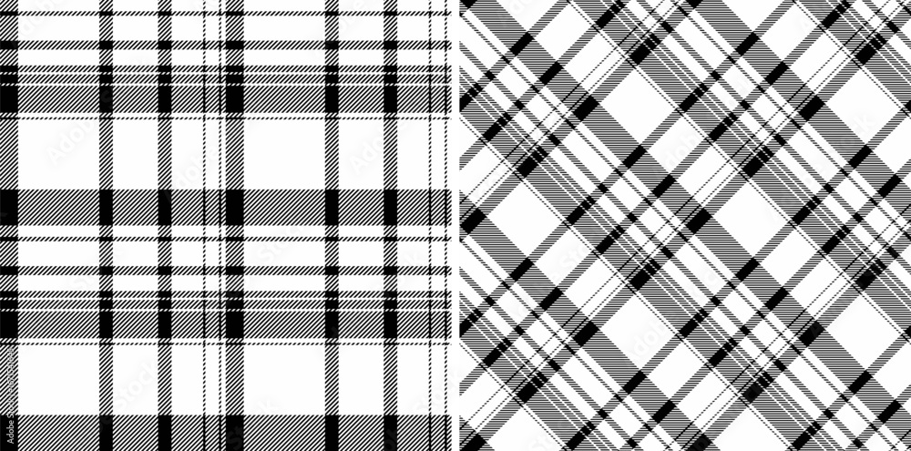 Poster monochrome tartan patterns provide depth and texture. the classical design evokes tradition, structu