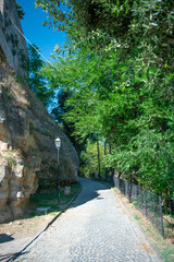 Medieval Fortress and Clock Tower of Offagna in Marche, Italy
