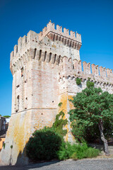 Medieval Fortress and Clock Tower of Offagna in Marche, Italy