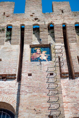 Medieval Fortress and Clock Tower of Offagna in Marche, Italy