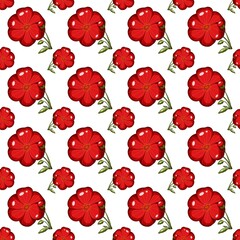 seamless pattern of red roses