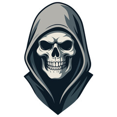 Grim Reaper Skull in a Hood