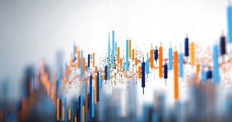 Abstract stock market data visualization