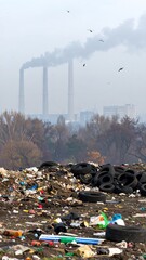 Industrial pollution and waste land