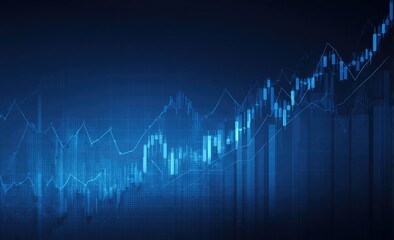 Abstract financial chart, showing rising and falling stock data